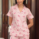 Pink Ribbon Stripe Night Suit Set